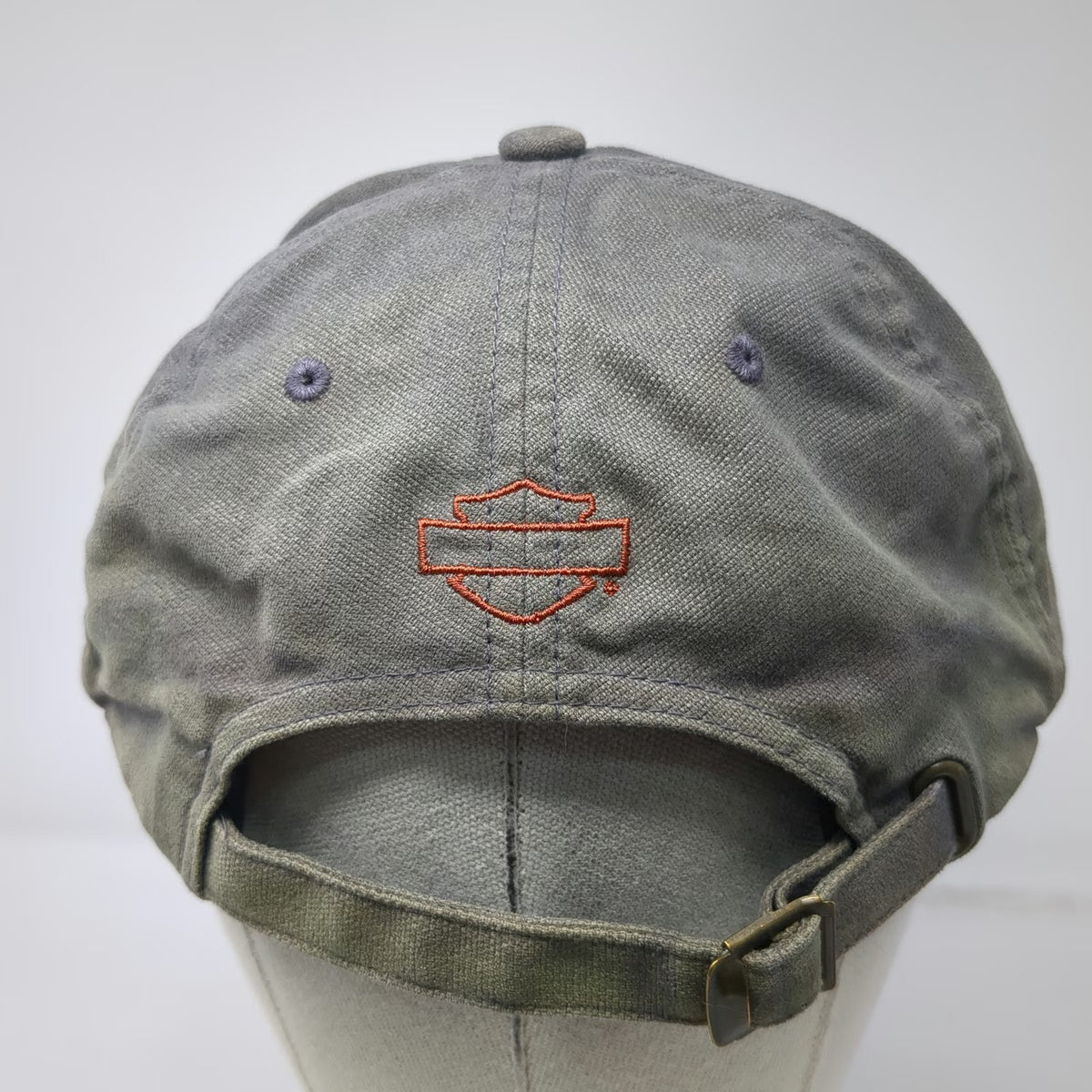 Harley-Davidson Baseball Cap Gray One Size Adjustable Genuine Patch Logo Hat