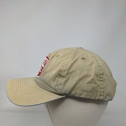 Grizzly Est. 2001 Snapback Hat Tan One Size Adjustable Solid 6 Panel