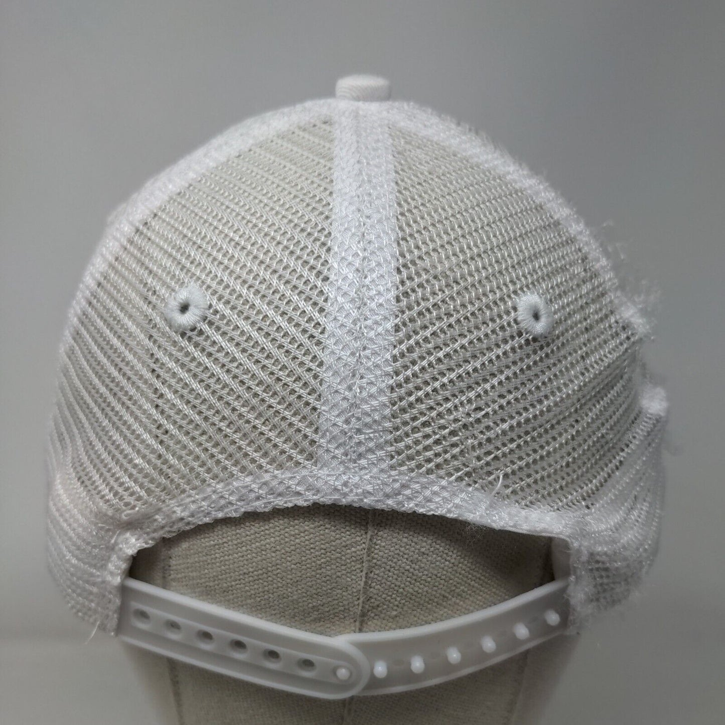 Waffle Monkey Bonita Beach Snapback Hat White OS Adjustable Mesh Back Adams