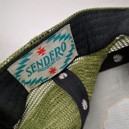 Sendero Provisions Co. Trucker Hat Blue One Size Snake River Wyoming Mesh Rope