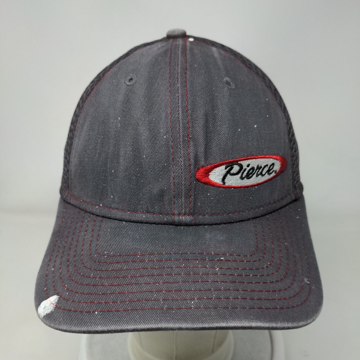 Pierce Mesh Back Fitted Hat Gray Large-XL Embroidered New Era 39Thirty