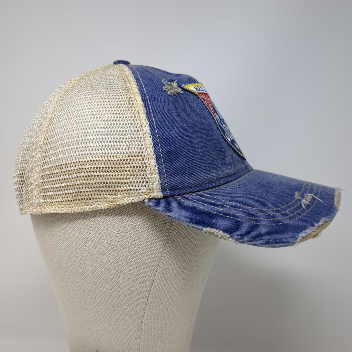 Headmost Heileman Old Style Beer Blue One Size Trucker Hat Mesh Snapback Logo