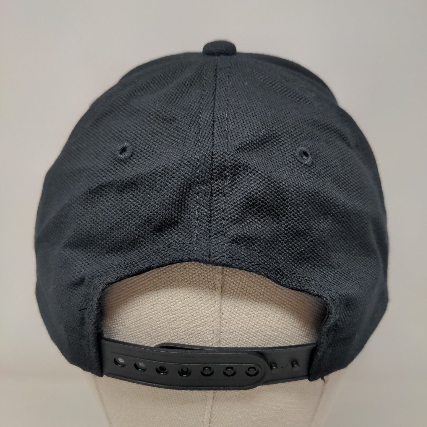 Continental Snapback Hat Black One Size Adjustable Embroidered Corner Stone
