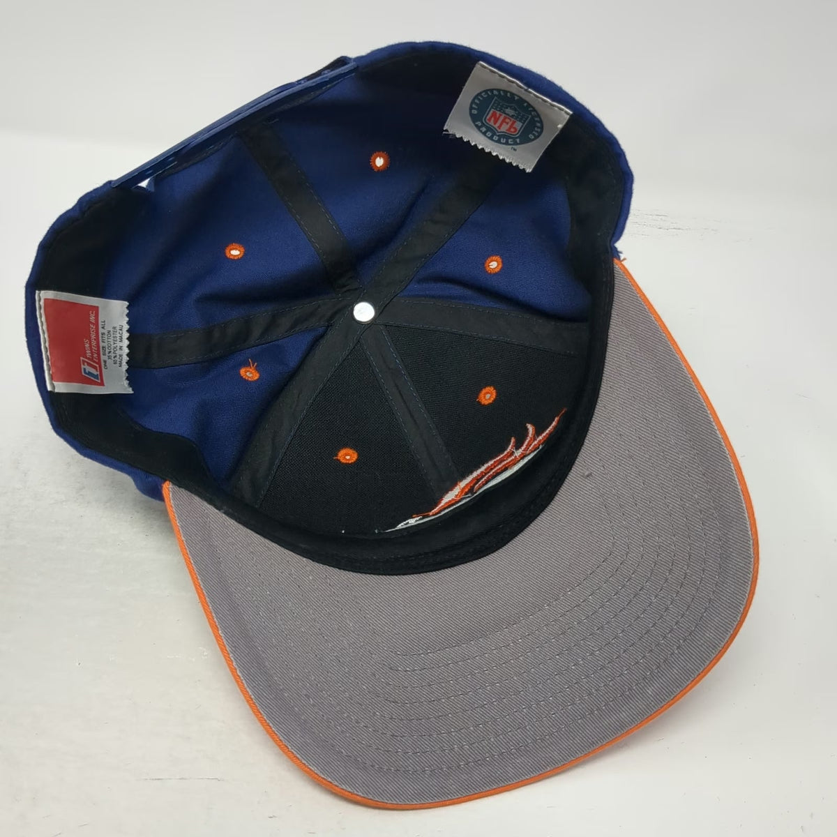 Twins Enterprise Snapback Blue Orange One Size NFL Denver Broncos Hat Gray Brim