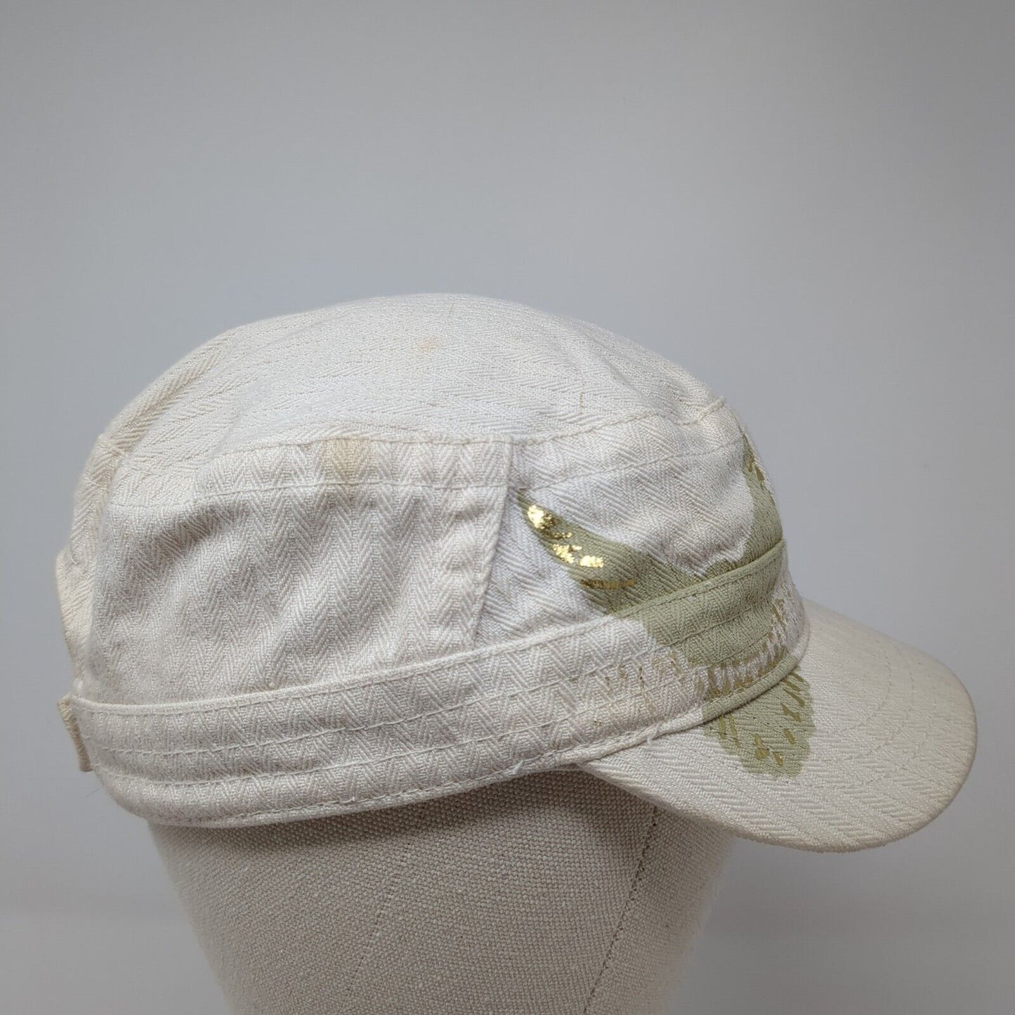 Unbranded Strapback Cadet Army Cap Tan One Size Adjustable Lightweight Cotton