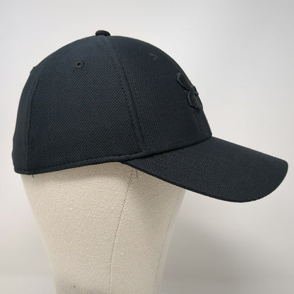 Under Armour Baseball Cap Black L Stretch Fit Embroidered Tonal Logo Hat Classic
