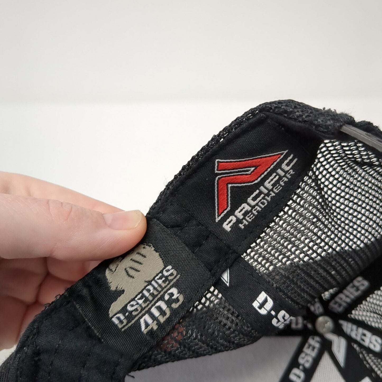 Pacific Headwear Snapback Trucker Hat Black OS Adjustable D-Series Mesh Back