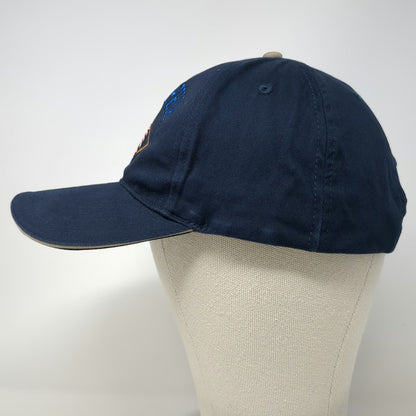US&A Philadelphia Liberty Bell American Flag Blue OSFM Baseball Cap Hat Cotton