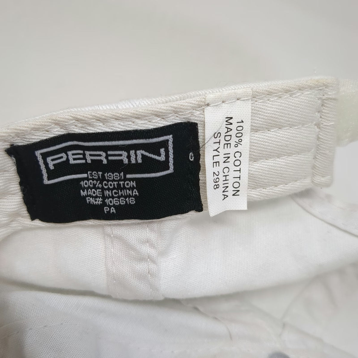 Perrin Baseball Cap White One Size 150th Anniversary Smithsonian Institution Hat