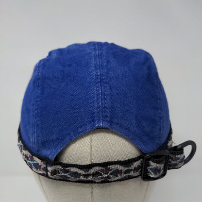 KAVU Slideback 5 Panel Cap Blue Small Aztec Adjustable Blank Cotton