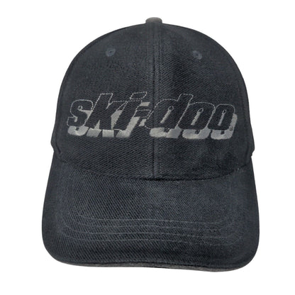 Ski-Doo Bombardier Strapback Hat Black OSFA Adjustable Embroidered