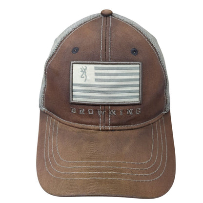 Browning Flag Snapback Trucker Hat Multi One Size Mesh Back Adjustable