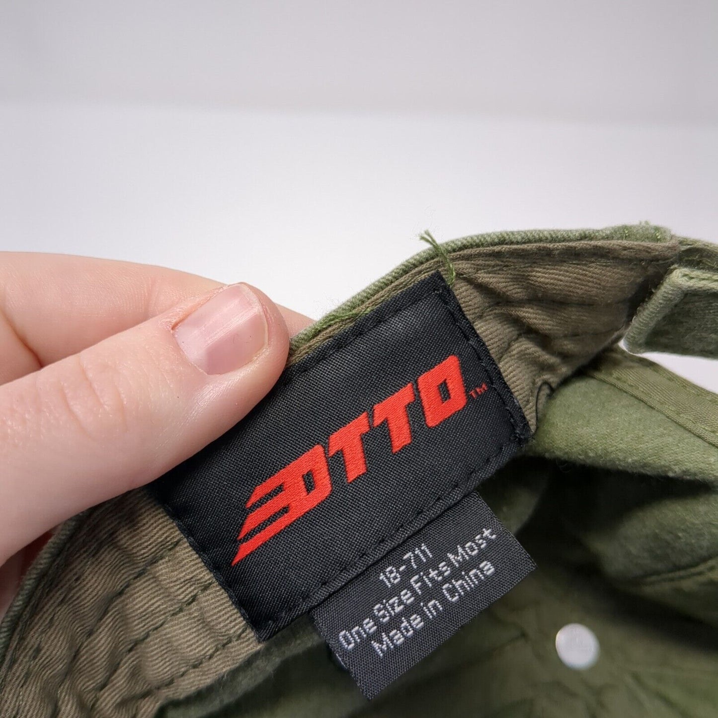 Madison Valley Bank Strapback Hat Green One Size Embroidered Otto