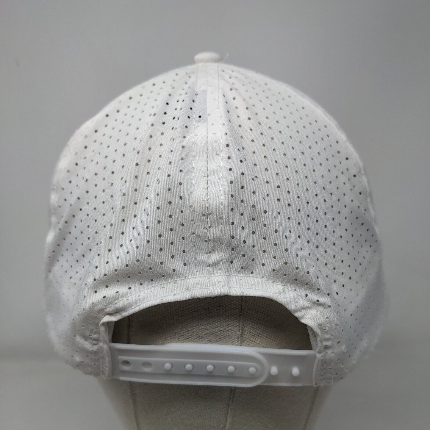 Skull Snapback Hat White One Size Adjustable Breathable Mesh 6 Panel Salt Pines