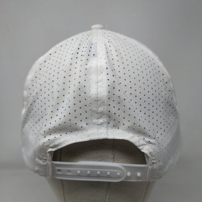Skull Snapback Hat White One Size Adjustable Breathable Mesh 6 Panel Salt Pines