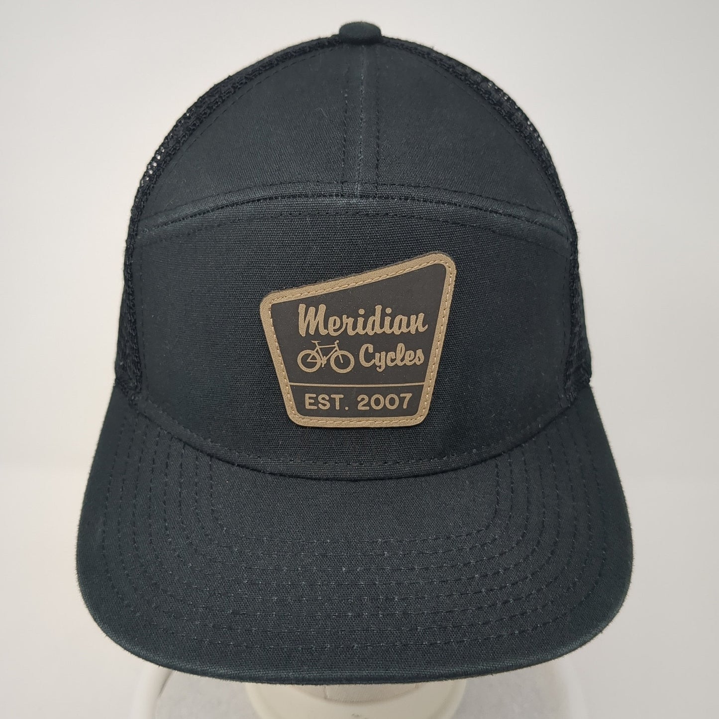 Meridian Cycles Snapback Trucker Hat Black One Size Mesh Back Legacy