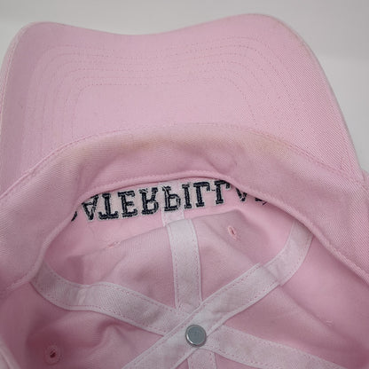 Caterpillar Slideback Baseball Cap Pink One Size Adjustable Embroidered 6 Panel