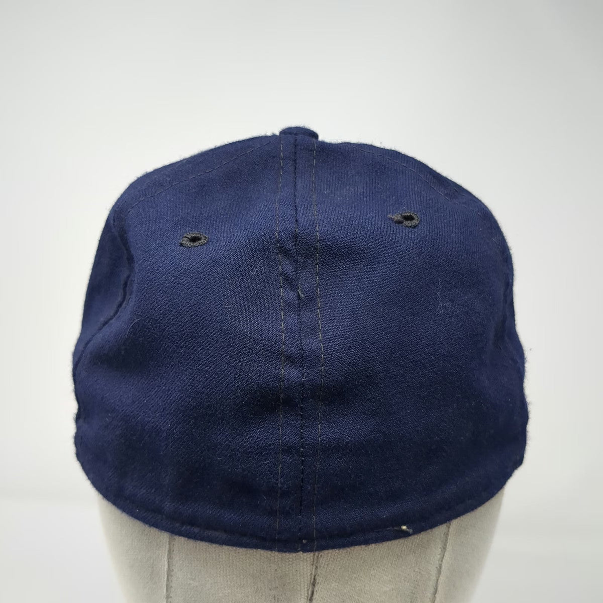 New Era Baseball Cap Blue 7 1/4 Gothic M Fitted Pro Model Green Underbrim Hat
