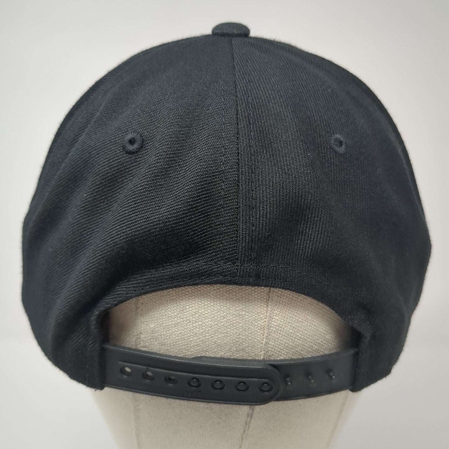 Krooked Reez Snapback Hat Black One Size Adjustable Embroidered Classics Yupoong