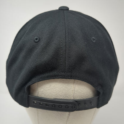 Krooked Reez Snapback Hat Black One Size Adjustable Embroidered Classics Yupoong