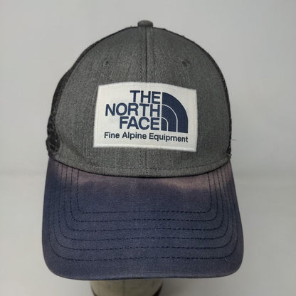 The North Face Men's Snapback Mesh Back Hat Gray Blue Size OS Patch Logo