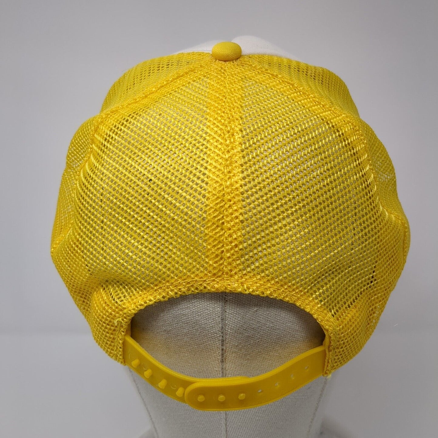 Yield To The Boss Snapback Mesh Back Trucker Hat Yellow One Size Outdoor