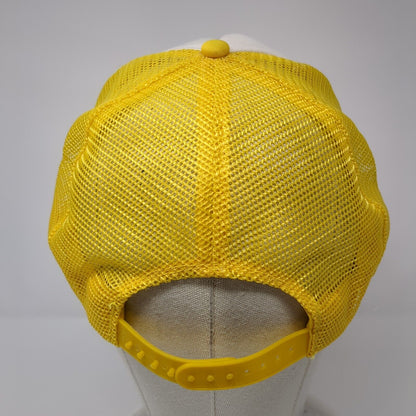 Yield To The Boss Snapback Mesh Back Trucker Hat Yellow One Size Outdoor