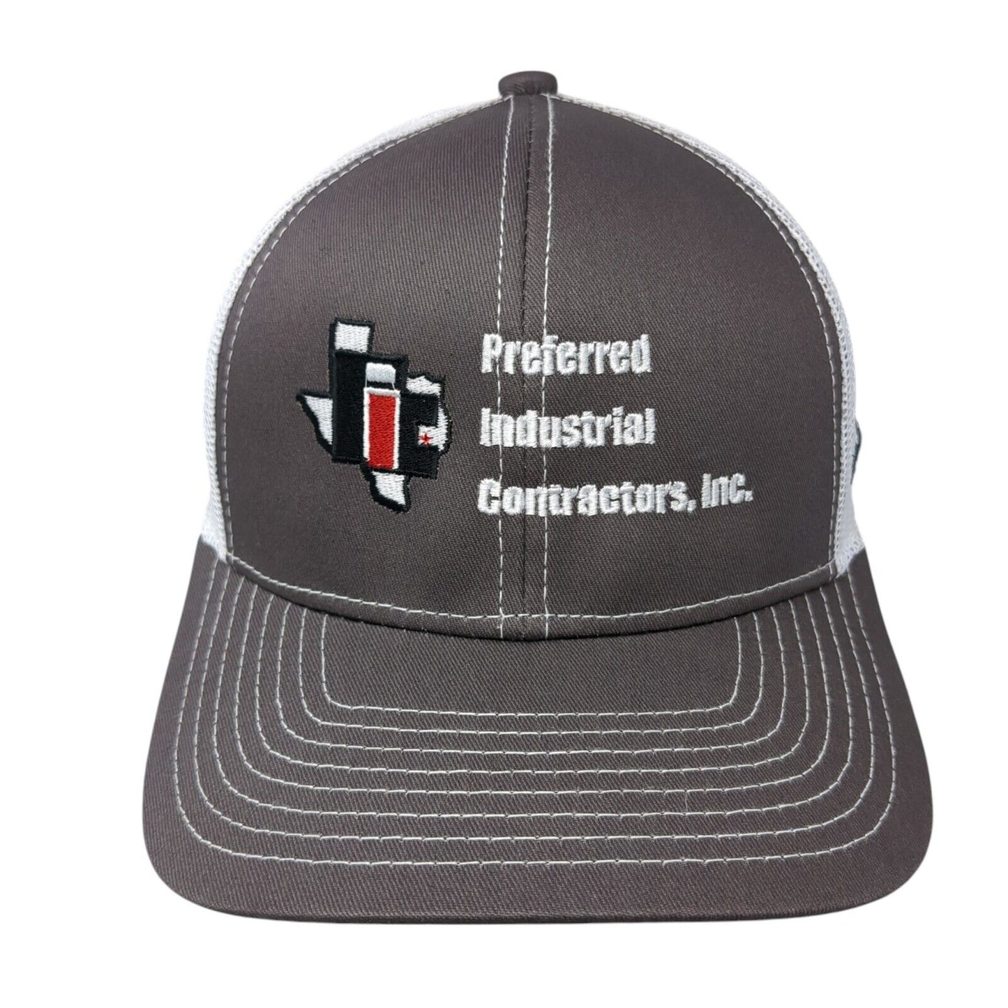 Preferred Industrial Contractors, Inc. Trucker Hat Gray One Size Mesh Back