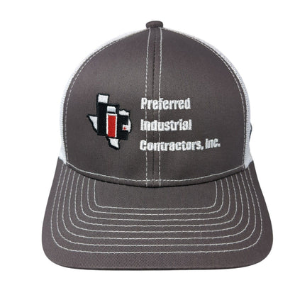 Preferred Industrial Contractors, Inc. Trucker Hat Gray One Size Mesh Back