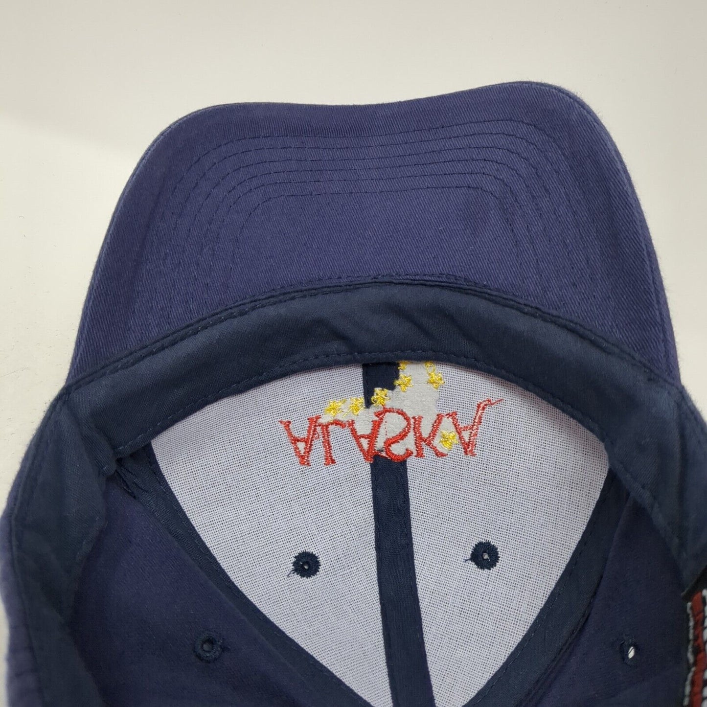 Alaska Strapback Hat Blue One Size Adjustable Embroidered Arctic Circle