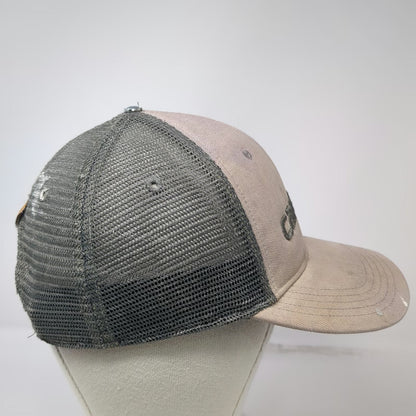 Carhartt Trucker Hat Gray One Size Snapback Mesh Logo Canvas Work Hat