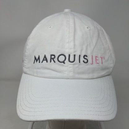 Marquis Jet Slideback Hat White OSFA Embroidered Adjustable 6 Panel