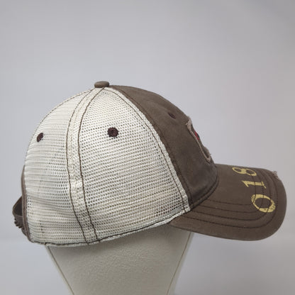 Okoboji Vintage Issue Snapback Trucker Hat Brown One Size Mesh Back
