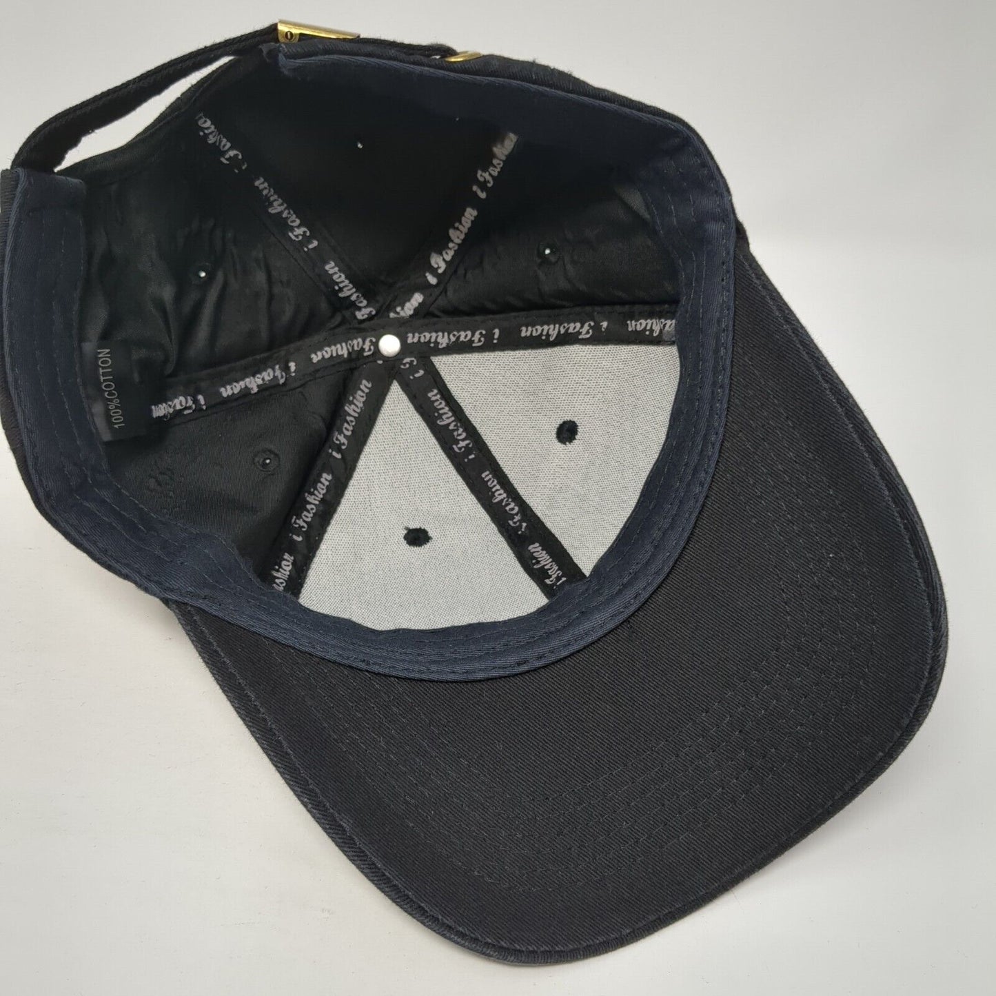 Trexis Slideback Hat Black One Size Adjustable Vented Holes 6 Panel i Fashion