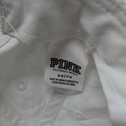 PINK Snapback Hat White OSFA Adjustable 6 Panel Victoria's Secret