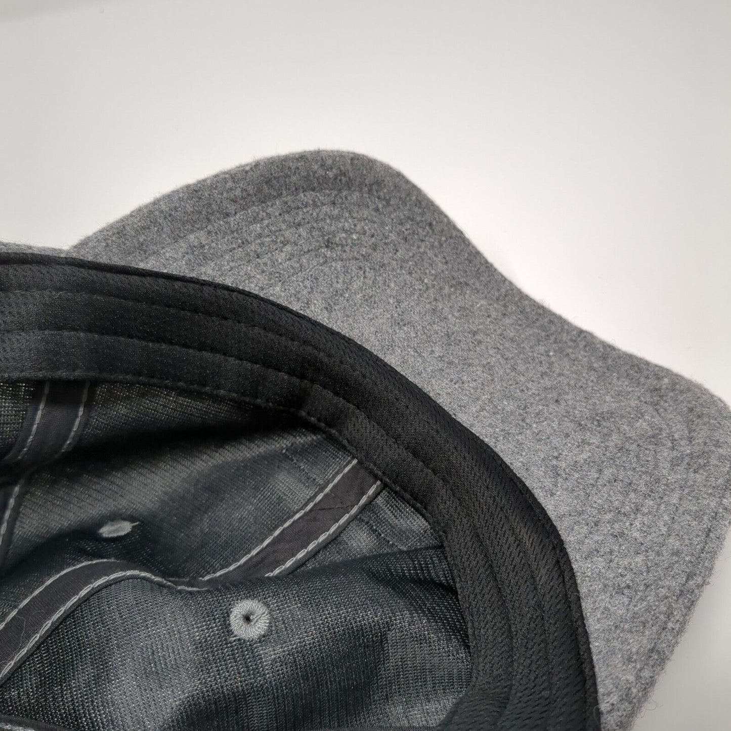 Unbranded Slideback Hat Gray One Size Adjustable Vented Holes 6 Panel Blank