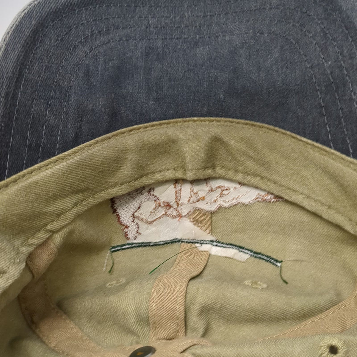 Port and Company Baseball Cap Beige Blue One Size Portneuf River Fishing Hat