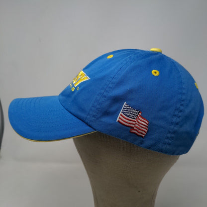 KC Sportswear Men's Strapback Hat Blue Embroidered Logo Shelby Materials