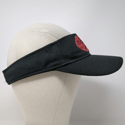 Augusta Sportswear Visor Black One Size Skull Pistons Mesh Strapback Hat Biker