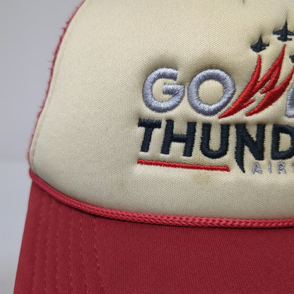 Pacific Headwear Trucker Hat Red OSFM Gowen Thunder Airshow Snapback Mesh Hat