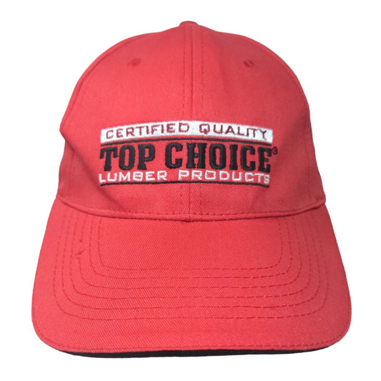 Certified Quality Top Choice Lumber Products Strapback Hat Red One Size