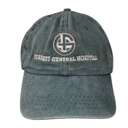 Forrest General Hospital Slideback Hat Green One Size Embroidered Cobra