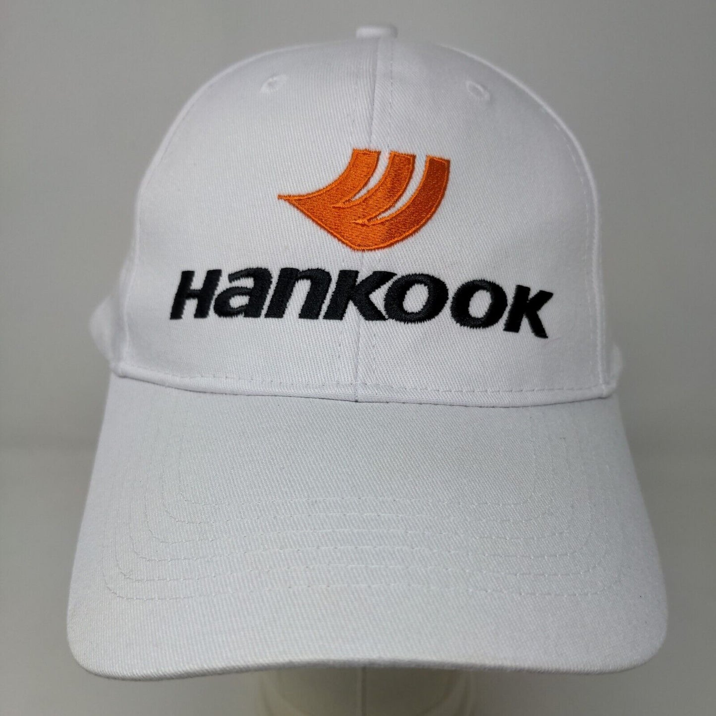 Better Cap Men's Slideback Hat White Embroidered Hankook Logo