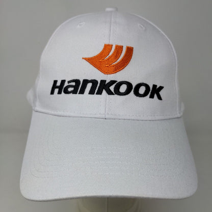 Better Cap Men's Slideback Hat White Embroidered Hankook Logo