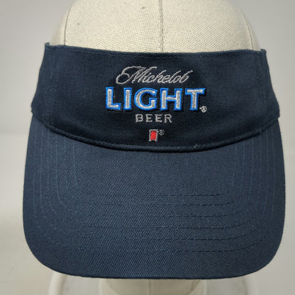 Michelob Light Beer Blue Visor One Size Embroidered Cotton Strapback Hat