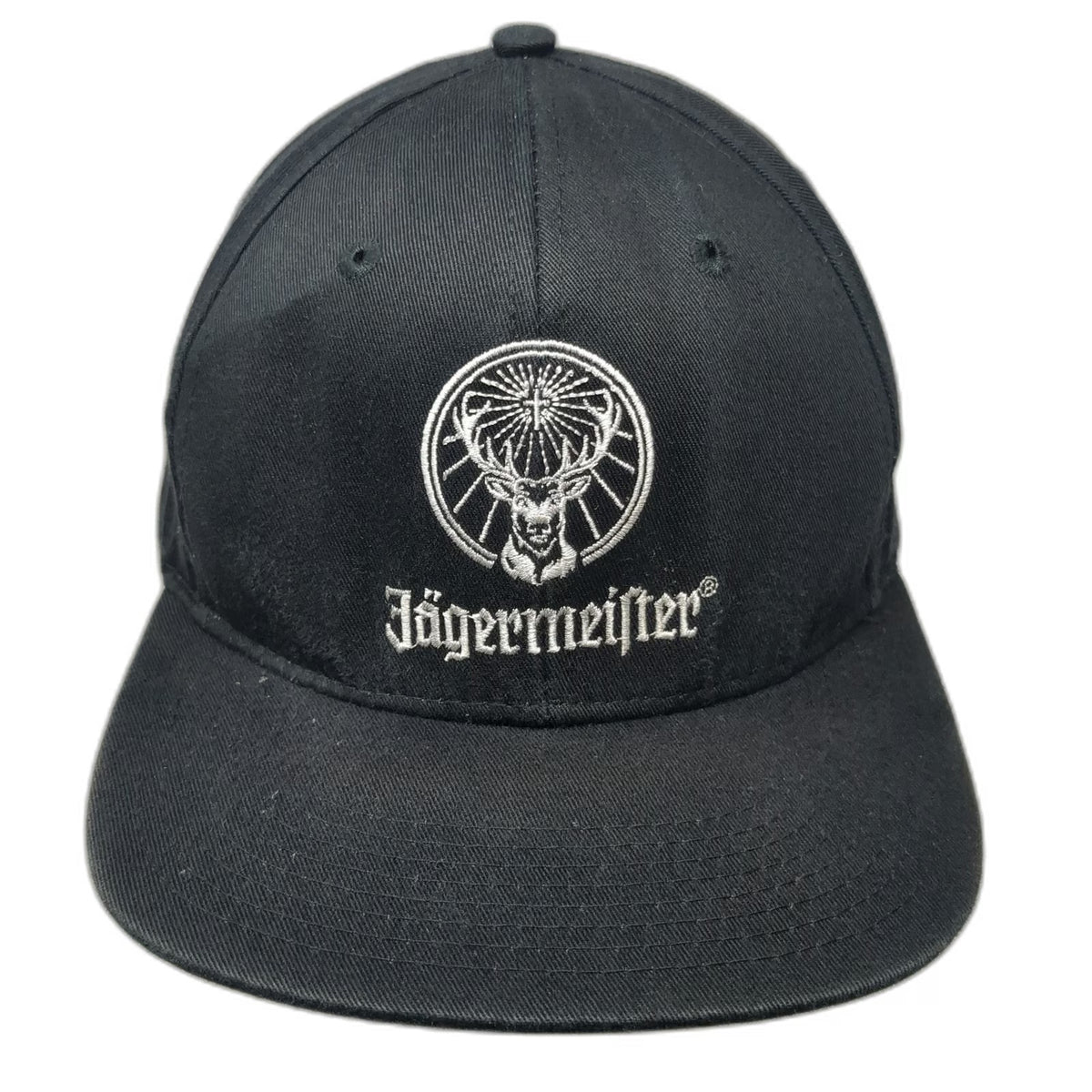 Jägermeister Snapback Black Hat One Size Structured Embroidered Stag Logo