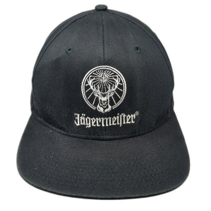 Jägermeister Snapback Black Hat One Size Structured Embroidered Stag Logo