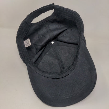 Melrose And Market Strapback Hat Black One Size Adjustable Vented Holes Blank