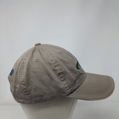 AT. Films Strapback Hat Tan One Size Embroidered KeyAg Port & Company
