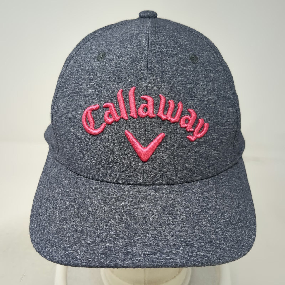 Callaway Baseball Cap Gray One Size Pink Odyssey Logo Golf Curved Adjustable Hat